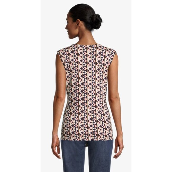 NWT Betty Barclay Pink Sleeveless Blouse with Geometric Print - Picture 4 of 16